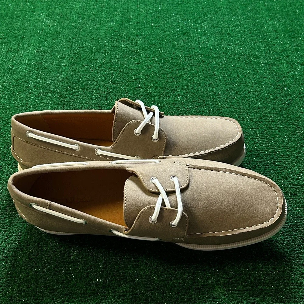 Club Room Elliot Boat Shoes Taupe Nautical Casual Loafers Mens Size 11M